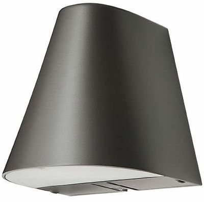 LED up & downlight grafiet dimbaar met twee stopcontacten 18W 3000K 230V