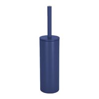 Spirella Luxe Toiletborstel in houder Cannes - donkerblauw - metaal - 40 x 9 cm - met binnenbak   -