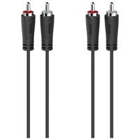 Hama Audiokabel, 2 cinch-stekkers - 2 cinch-stekkers, 5,0 m Luidspreker kabel