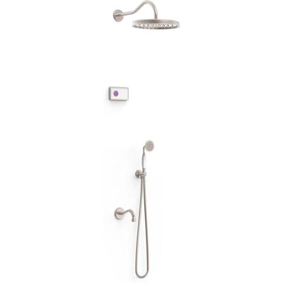 Regendouche set electronisch Tres Shower Technology Classic | Inbouw | Thermostaatkraan | 3-weg | Vintage | RVS look