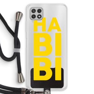 Habibi Majorelle : Samsung Galaxy A22 4G Transparant Hoesje met koord