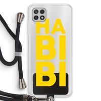 Habibi Majorelle : Samsung Galaxy A22 4G Transparant Hoesje met koord