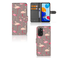 Xiaomi Redmi Note 11/11S Telefoonhoesje met Pasjes Flamingo - thumbnail
