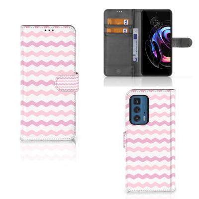 Motorola Edge 20 Pro | Telefoon Hoesje | Waves Roze