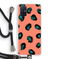 Pink Cheetah: Samsung Galaxy A71 Transparant Hoesje met koord