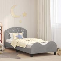 Bedframe voor kinderen met hoofdbord Lichtgrijs 80 x 200 cm