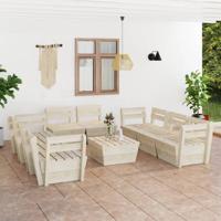 9-delige Loungeset pallet geïmpregneerd vurenhout
