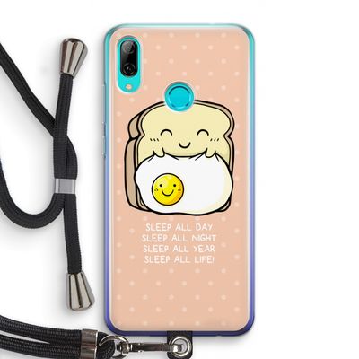 Sleep All Day: Huawei P Smart (2019) Transparant Hoesje met koord