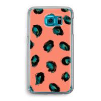 Pink Cheetah: Samsung Galaxy S6 Transparant Hoesje - thumbnail