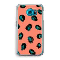 Pink Cheetah: Samsung Galaxy S6 Transparant Hoesje