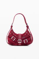 Kleine leren tas met riemen - RED - U