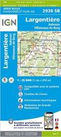 Wandelkaart - Topografische kaart 2938SB Largentière, Aubenas, Villeneuve-de-Berg | IGN - Institut Géographique National