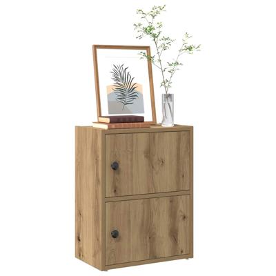 Boekenkast 40x24x52 cm bewerkt hout artisanaal eikenkleurig