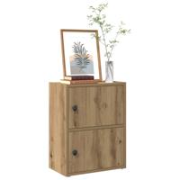 Boekenkast 40x24x52 cm bewerkt hout artisanaal eikenkleurig