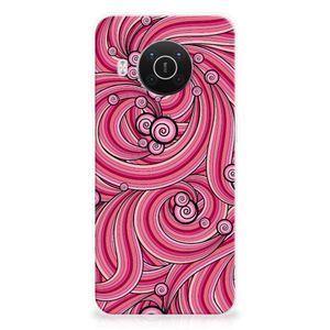 Nokia X10 | X20 Hoesje maken Swirl Pink