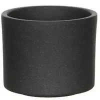 Mica Decorations bloempot Era rond 10x8.5cm donkergrijs