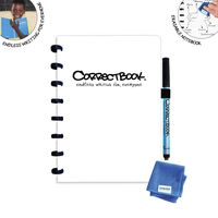 Correctbook A5 Original: uitwisbaar / herbruikbaar notitieboek, gelijnd, Inspirational White (wit) - thumbnail