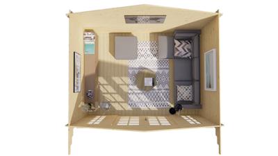 Blokhut - Tuinhuis Mimir | 28 mm | groen geïmpregneerd