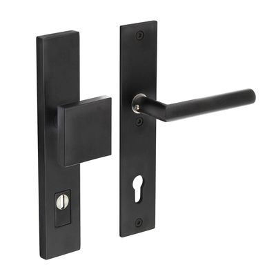 Intersteel Veiligheidsbeslag SKG3 met kerntrekbeveiliging profielcilindergat 92 mm mat zwart voordeurbeslag
