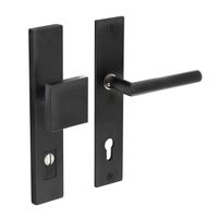Intersteel Veiligheidsbeslag SKG3 met kerntrekbeveiliging profielcilindergat 92 mm mat zwart voordeurbeslag - thumbnail