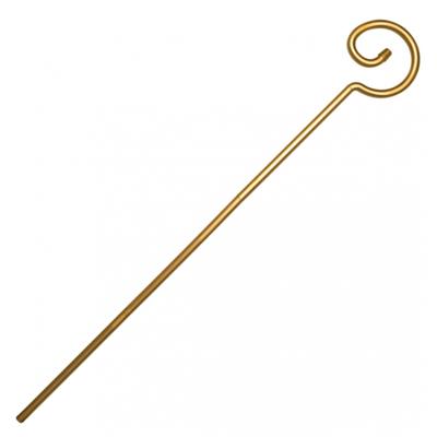 Folat staf van Sinterklaas - kunststof - goud - 240 cm - verkleed accessoire - Goed Heiligman