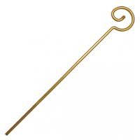 Folat staf van Sinterklaas - kunststof - goud - 240 cm - verkleed accessoire - Goed Heiligman