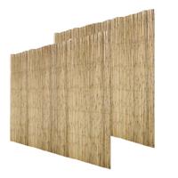 Sunnydays Rietscherm/rietmat - 2x - L300 x H100 cm - bruin - tuinscherm/schutting