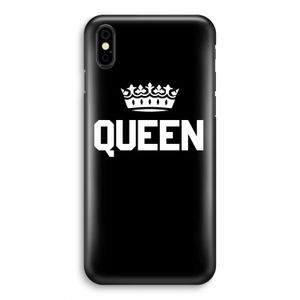 Queen zwart: iPhone X Volledig Geprint Hoesje